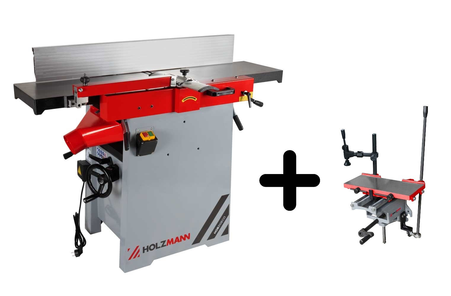 Srovnávací a tloušťkovací frézka HOB310ECO na 400V + Přídavná dlabačka HOB310ECOLL Holzmann